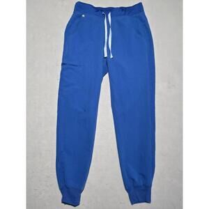 FIGS Zamora Jogger Scrub Pants Womens Small Royal Blue Technical Collection